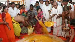 రాములోరి కళ్యాణానికి తలంబ్రాలు తయారీ ప్రారంభం