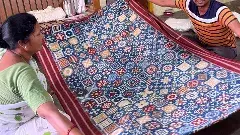 వంద రకాల డిజైన్లతో డబుల్ ఇక్కత్ చీర,తెలంగాణ చేనేత కార్మికుడి ప్రతిభ