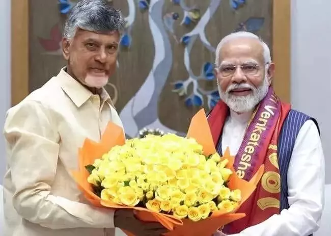 ప్రధాని మోదీతో ఏపి సీఎం నారా చంద్రబాబు నాయుడు భేటీ