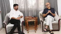 స్కిల్ యూనివర్సిటీపై నాదెళ్లతో రేవంత్ భేటీ..