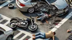 రోడ్డుప్రమాదానికి సంబంధించిన గ్రాఫిక్ ఇది