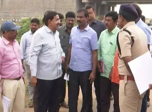 ప్రధాని పర్యటన ఏర్పాట్లను పర్యవేక్షిన్న మంత్రి నారాయణ