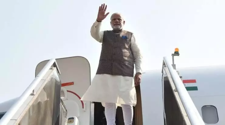 గన్నవరం ఎయిర్ పోర్టుకు చేరుకున్న ప్రధాన మంత్రి గన్నవరం ఎయిర్ పోర్టుకు చేరుకున్న ప్రధాన మంత్రి