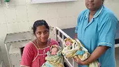 పాల్వంచలో గర్భిణీకి సాధారణ ప్రసవం చేసిన వైద్యులు, కవల పిల్లల జననం