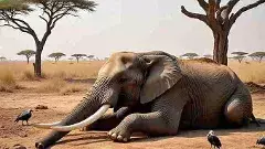 తల్లి కనిపించక, పాలు లేక ప్రాణం విడిచిన ఏనుగు పిల్ల