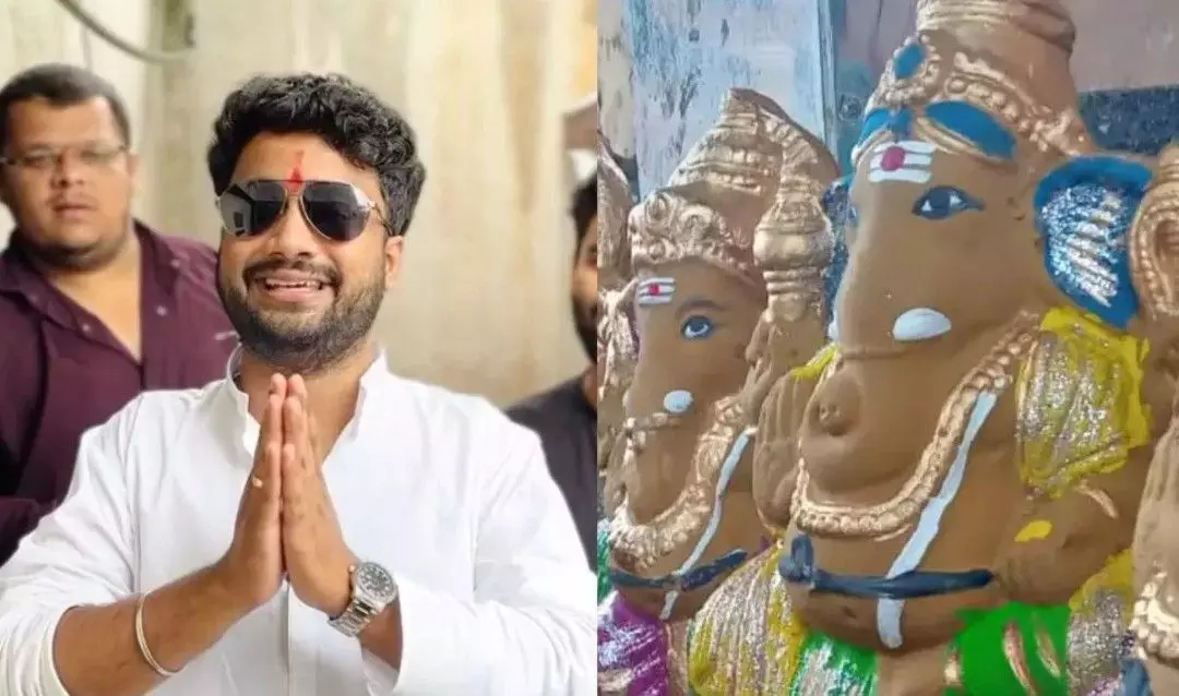 ముస్లిం వ్యాపారి నుంచి గణపతి విగ్రహం కొనుగోలు