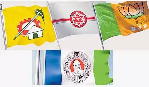 టీడీపీ + జనసేన + వైసీపీ = బీజేపీ టీడీపీ + జనసేన + వైసీపీ = బీజేపీ