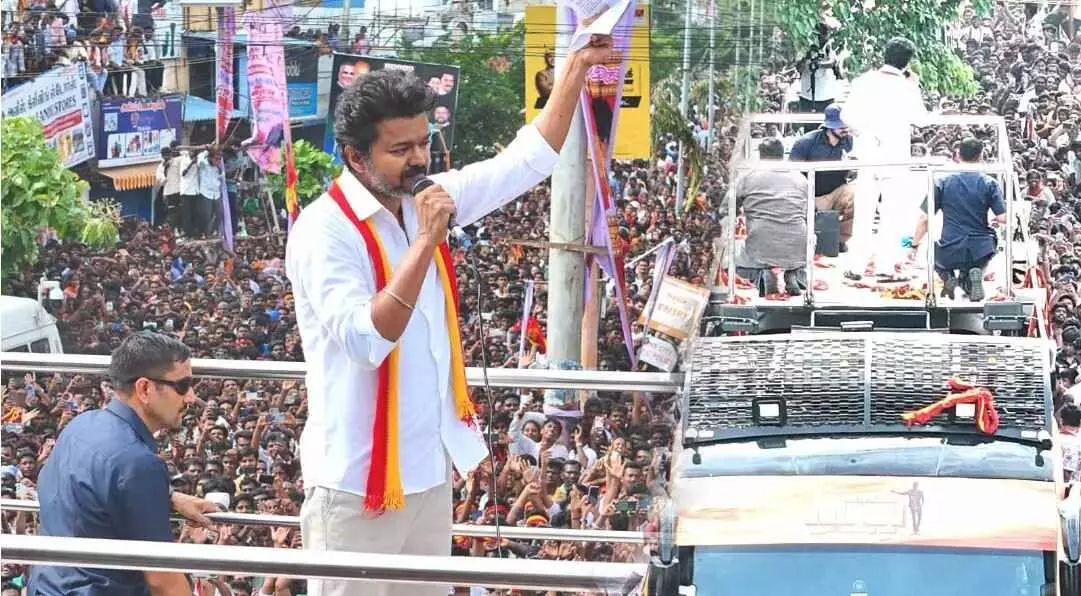 సగం మందికి వినిపించని నటుడు ‘విజయ్’ ప్రసంగం సగం మందికి వినిపించని నటుడు ‘విజయ్’ ప్రసంగం