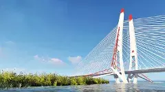 కృష్ణా నదిపై ఐకానిక్ కేబుల్ వంతెన పొడవెంతో తెలుసా?