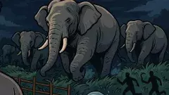 యల్లంపల్లిపై విరుచుకుపడిన ఏనుగుల మంద