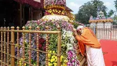 శ్రీశైలంలో శివాజీకి మొక్కి, ధ్యానం చేసి..