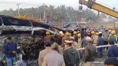 కర్నాటక బస్సు మంటల్లో 17  మంది సజీవ దహనం