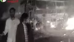 నంద్యాల వద్ద ప్రయివేటు బస్సు దగ్థం