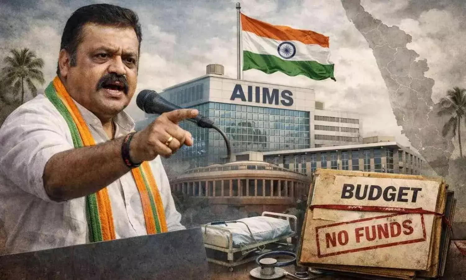 కేరళ ఎయిమ్స్‌కు నిధులు కేటాయించని కేంద్రం