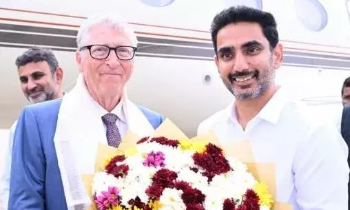 Bill Gates with Nara lokesh