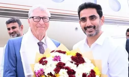 Bill Gates with Nara lokesh Bill Gates with Nara lokesh