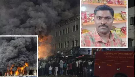 కడప:చుట్టుముట్టిన మంటల.. పొగతో ఒకరి సజీవ దహనం