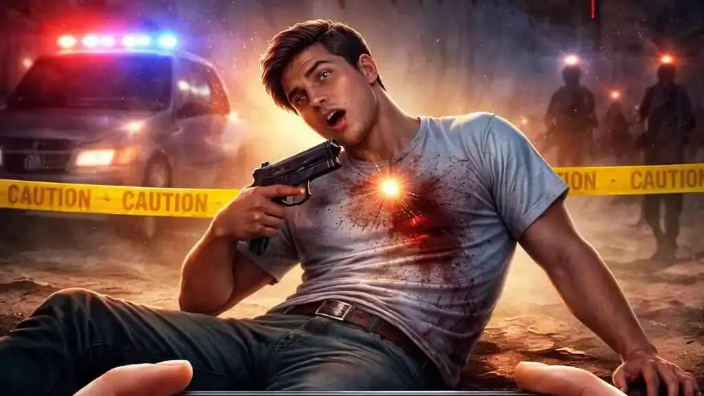 రీల్ రియల్ అయింది, తుపాకీతో ఊపిరే పోయింది!