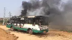 Breaking | కడప జిల్లాలో ఆర్టీసీ బస్సు దగ్ధం