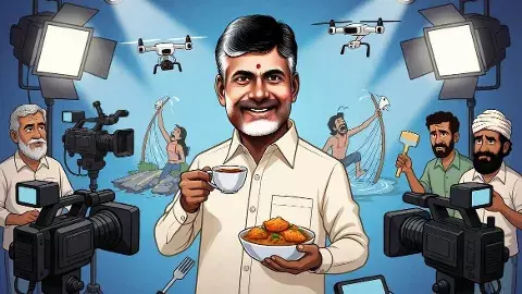 చంద్రబాబు ‘ప్రజా సేవ’ ‘ఒక టీ-కూర కథ’